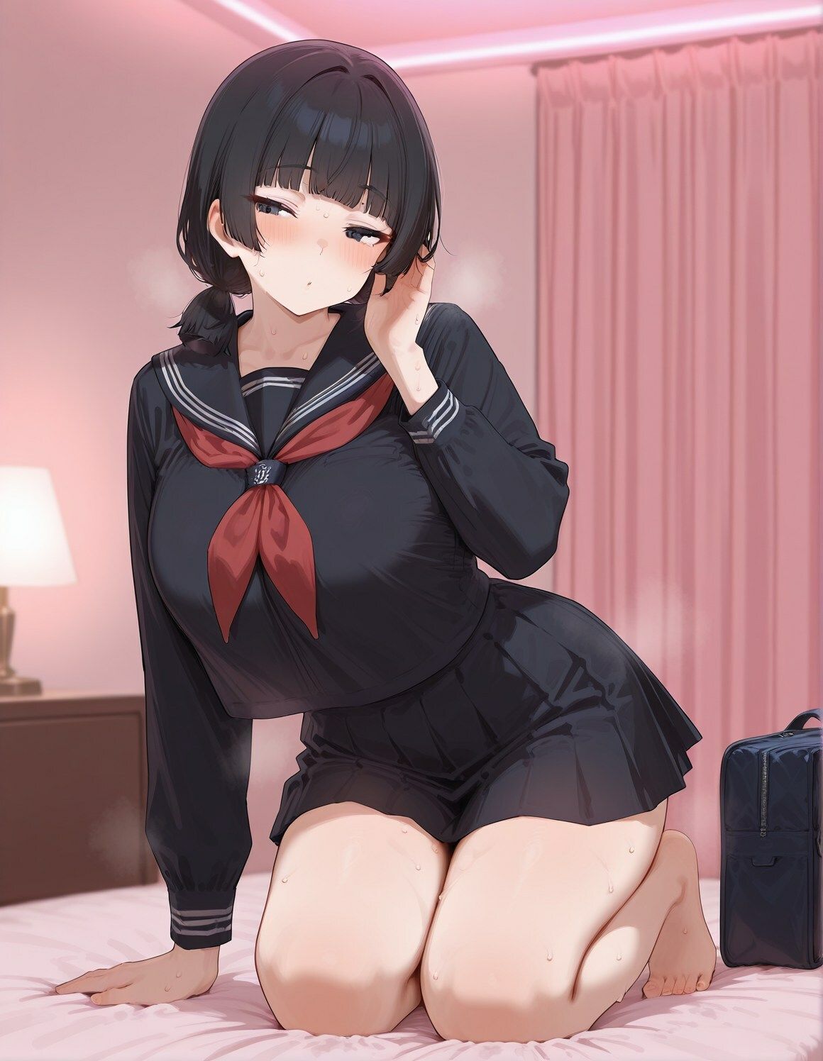 制服女子〜ツインテ真面目巨乳JK〜 画像2
