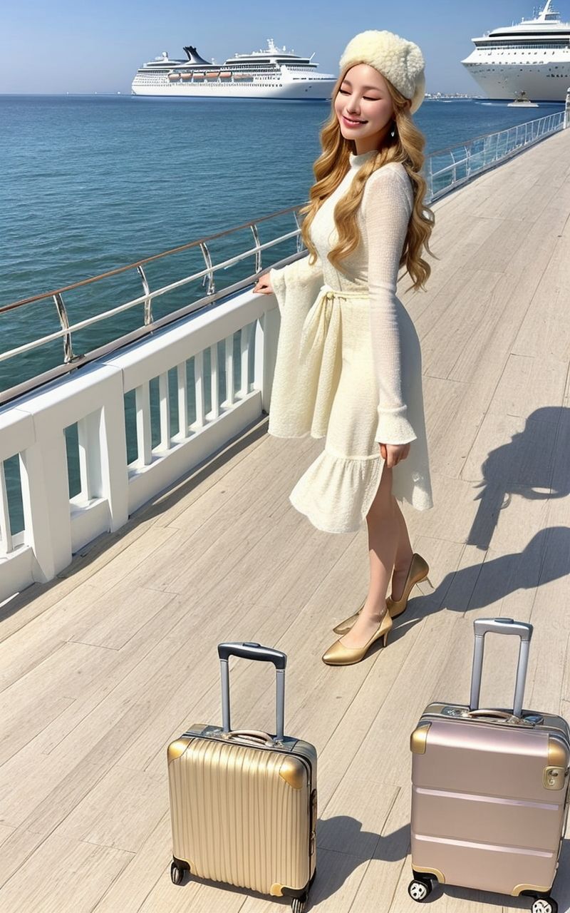 サンプル画像2:AI美女写真集┃旅行の美女(AI美女写真集┃清楚な大人) [d_588263]