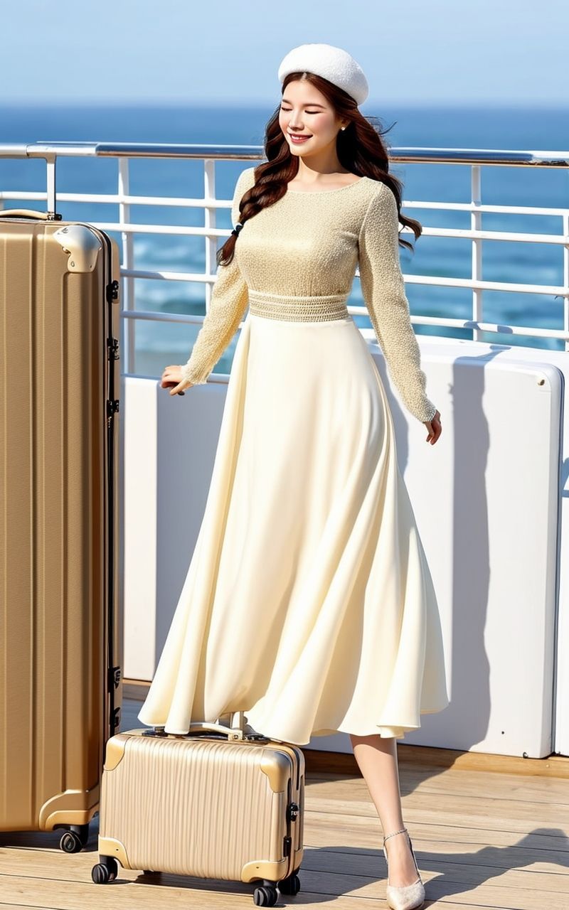 サンプル画像6:AI美女写真集┃旅行の美女(AI美女写真集┃清楚な大人) [d_588263]