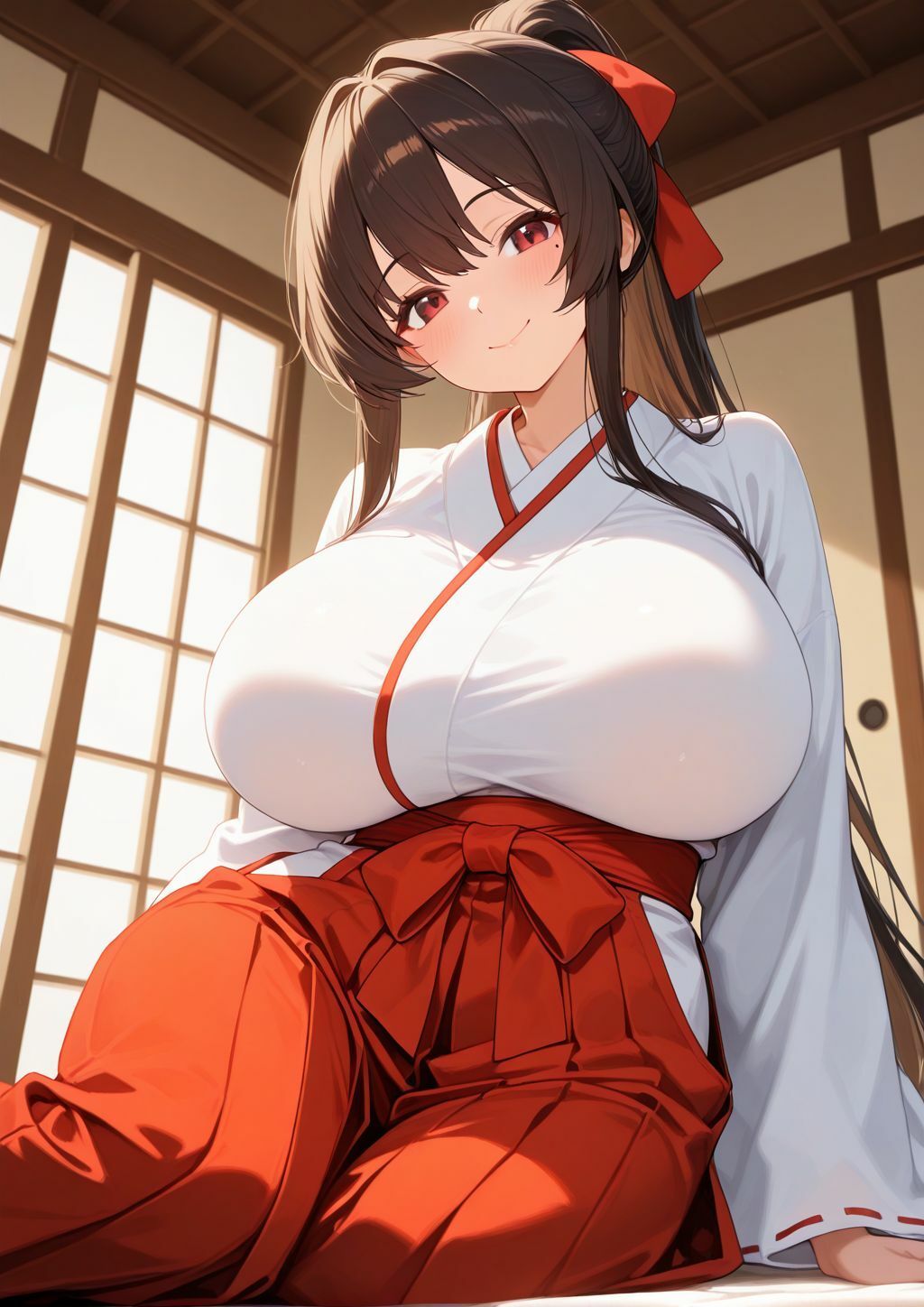 サンプル画像1:巫女みそぎ(爆乳の園) [d_588505]