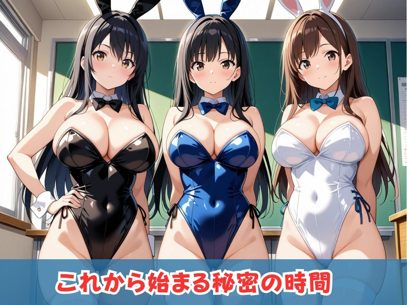 サンプル画像2:学園ハーレム性活〜巨乳バニーガール編〜(性癖の館) [d_588508]
