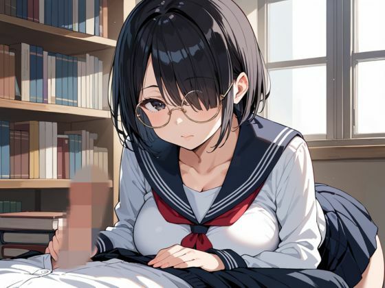 サンプル画像2:淫乱図書委員  地味女子をひたすら種付け(つるむち屋) [d_588613]