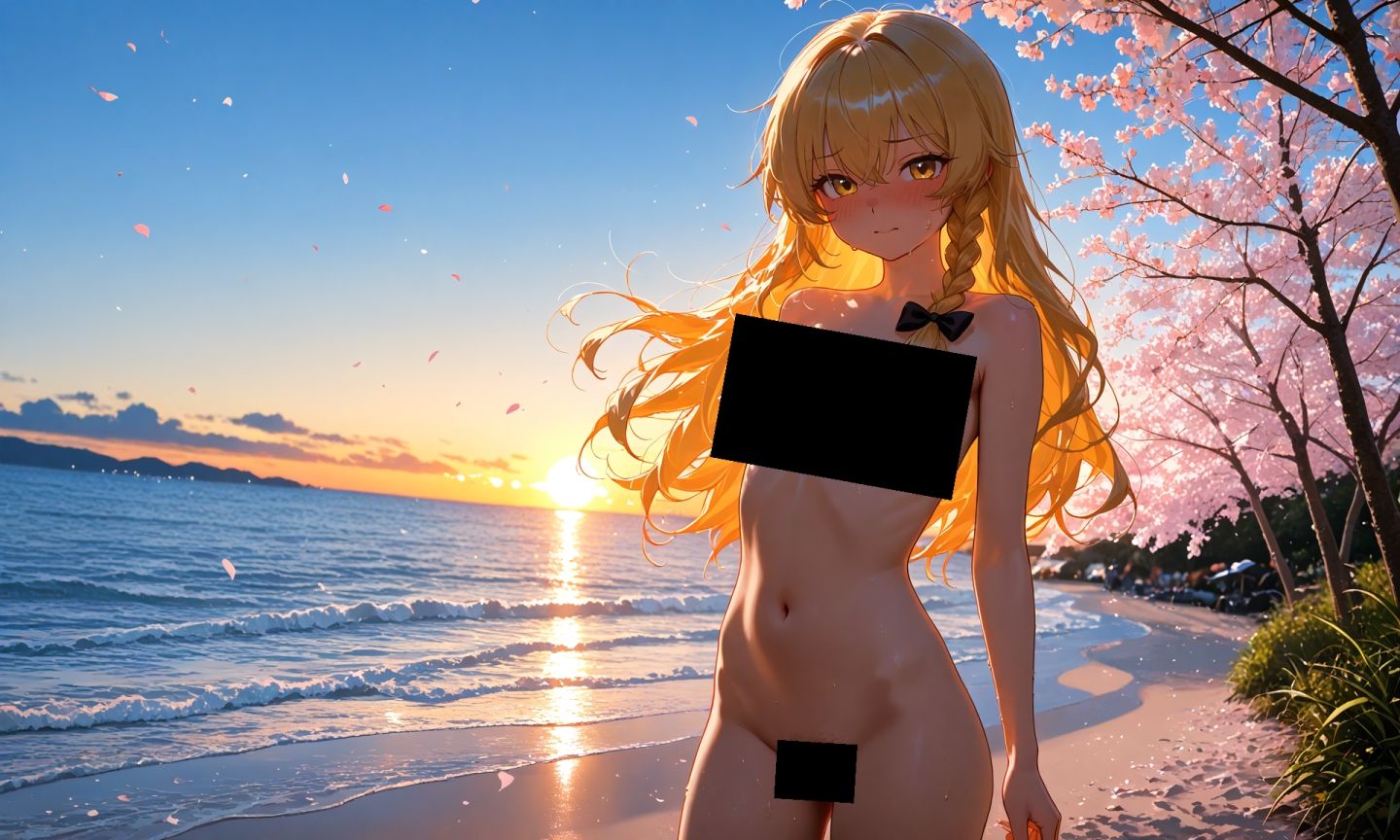 サンプル画像1:魔理沙ちゃんのえっちな写真集vol.4〜春の晴れた夕方の海編〜(ゆるふわ研究所) [d_588632]