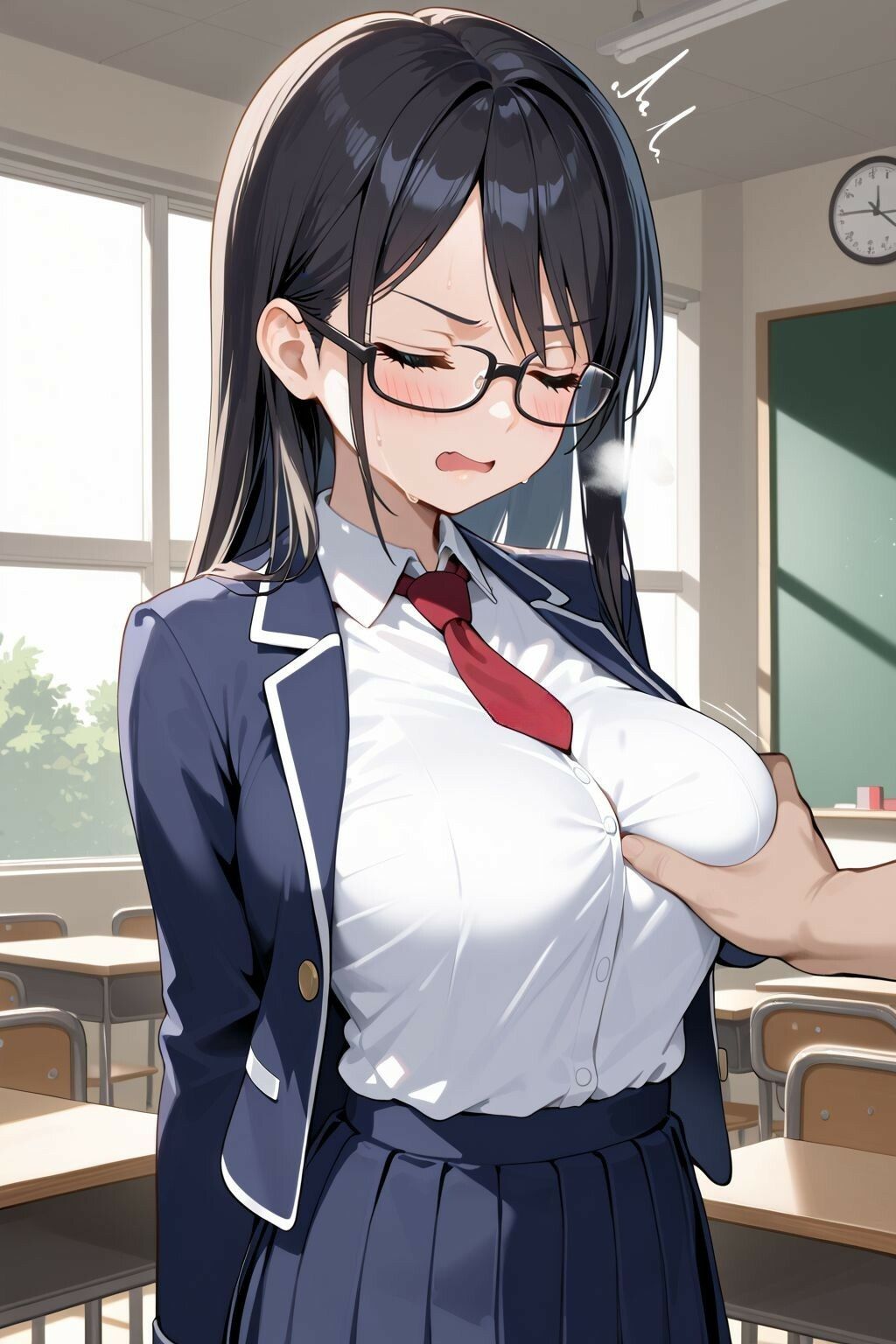 サンプル画像2:禁断の補習授業真面目な生徒会長が教師の罠で快楽堕ち！(ふんわりしすたーず) [d_588719]