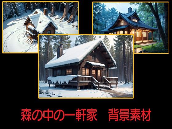 森の中の一軒家 背景素材【豊川内角】