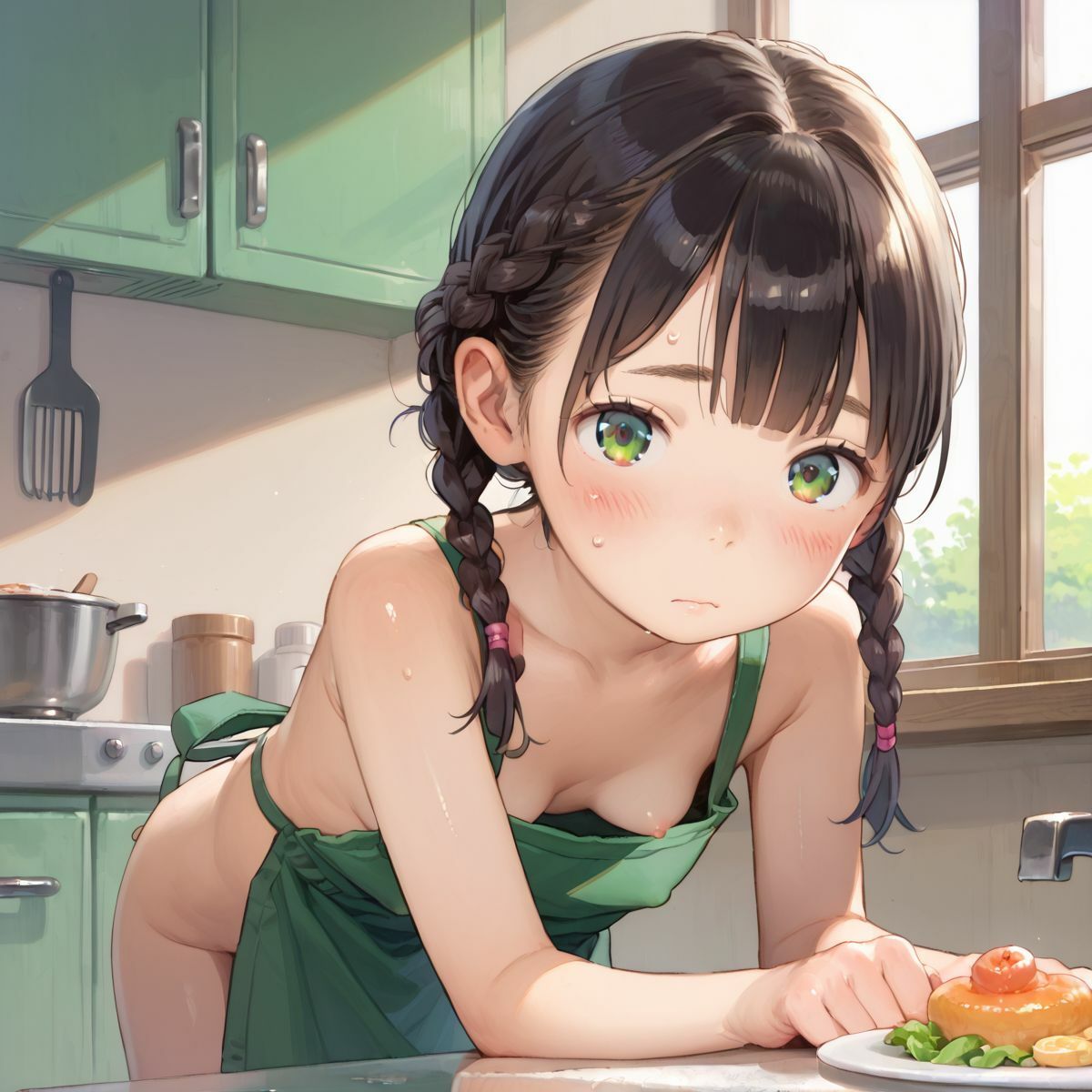 つるぺた娘と朝から晩まで、いつでもどこでも本能のまま、ぬるぬるえっち三昧032