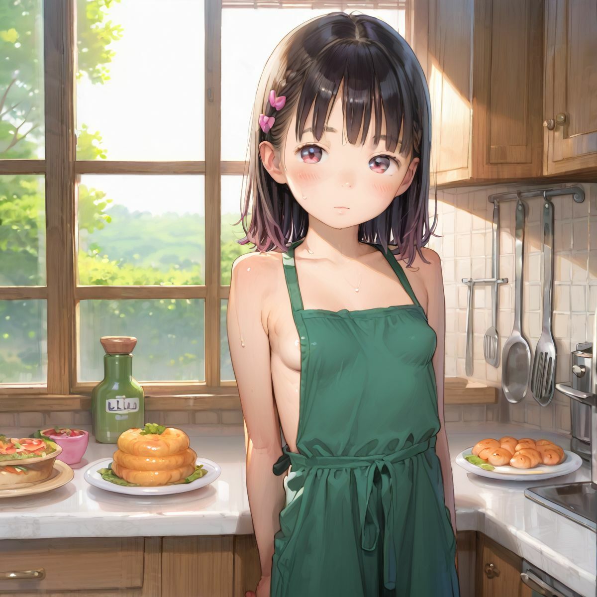 つるぺた娘と朝から晩まで、いつでもどこでも本能のまま、ぬるぬるえっち三昧066