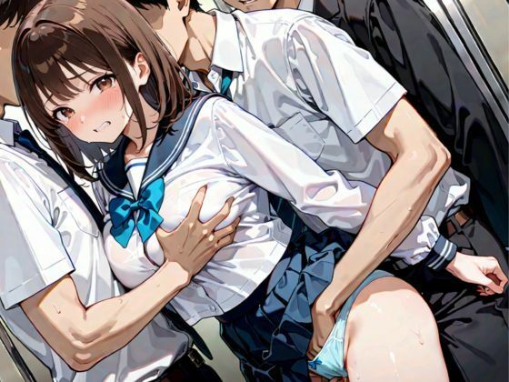 サンプル画像6:痴●電車で快楽に堕ちるJK(妄想100％) [d_588950]