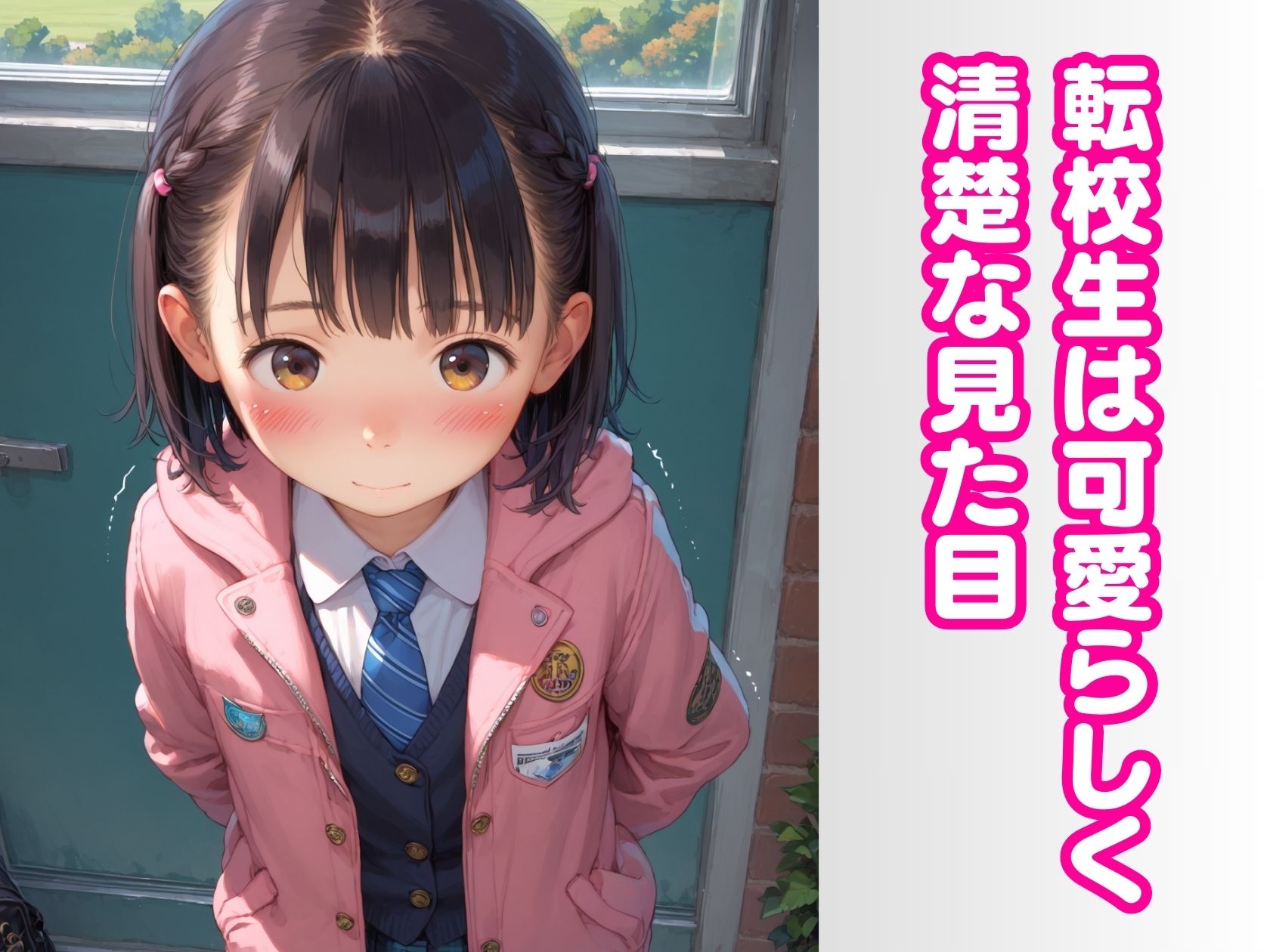 清楚な見た目の転校生は実は痴女で休み時間に一人オナニーしていたのがバレてクラス全員の性処理ペットへ画像no.1