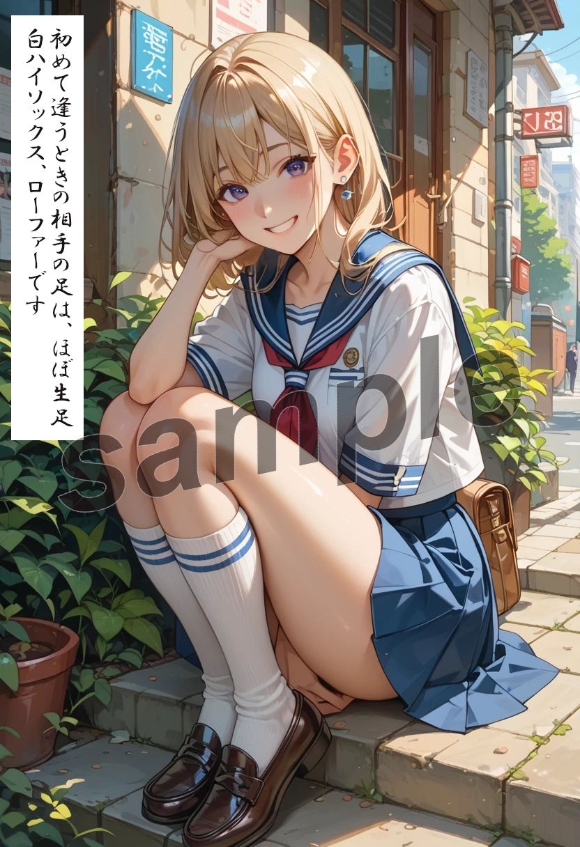 サンプル画像1:僕が女の娘と出逢い足フェチプレイした方法 パンストで蒸れた臭っさい足で抜いてもらっていいっすか？(不適切なアイツ) [d_588993]