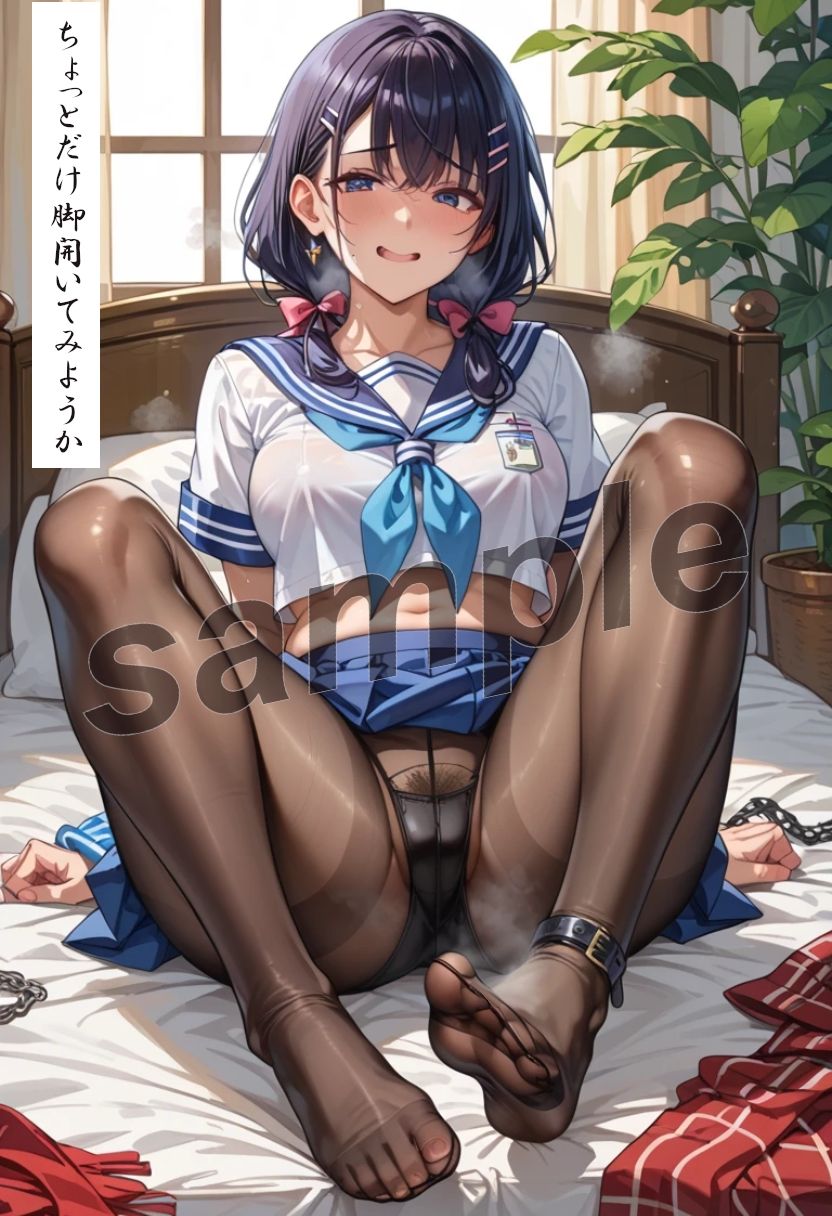 サンプル画像4:僕が女の娘と出逢い足フェチプレイした方法 パンストで蒸れた臭っさい足で抜いてもらっていいっすか？(不適切なアイツ) [d_588993]