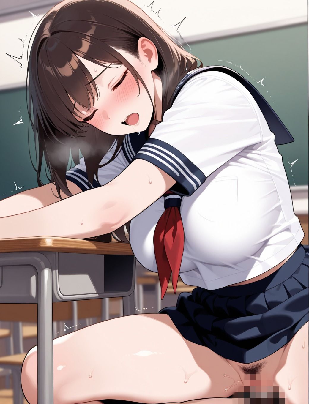 サンプル画像4:ノーブラぽろり  「巨乳しかかたん。」おっぱい学園(みいまん) [d_589026]