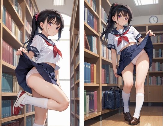 【禁断誘惑】図書委員女子校生 画像1