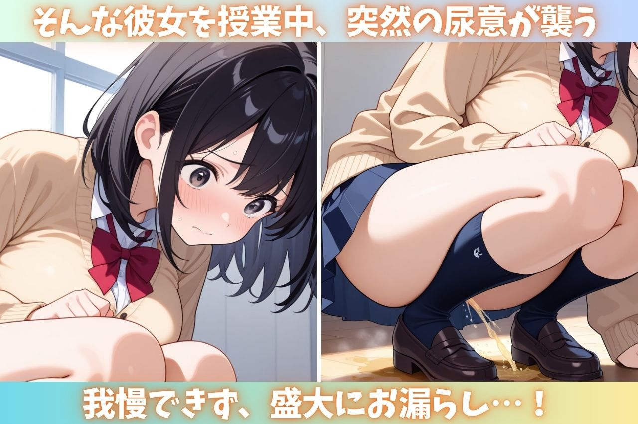 サンプル画像2:スクールカースト最上位の読モ女子●生がたった一度のお漏らしでクラスの肉便器に堕ちるまでの話(AIはむはむアニメ) [d_589327]