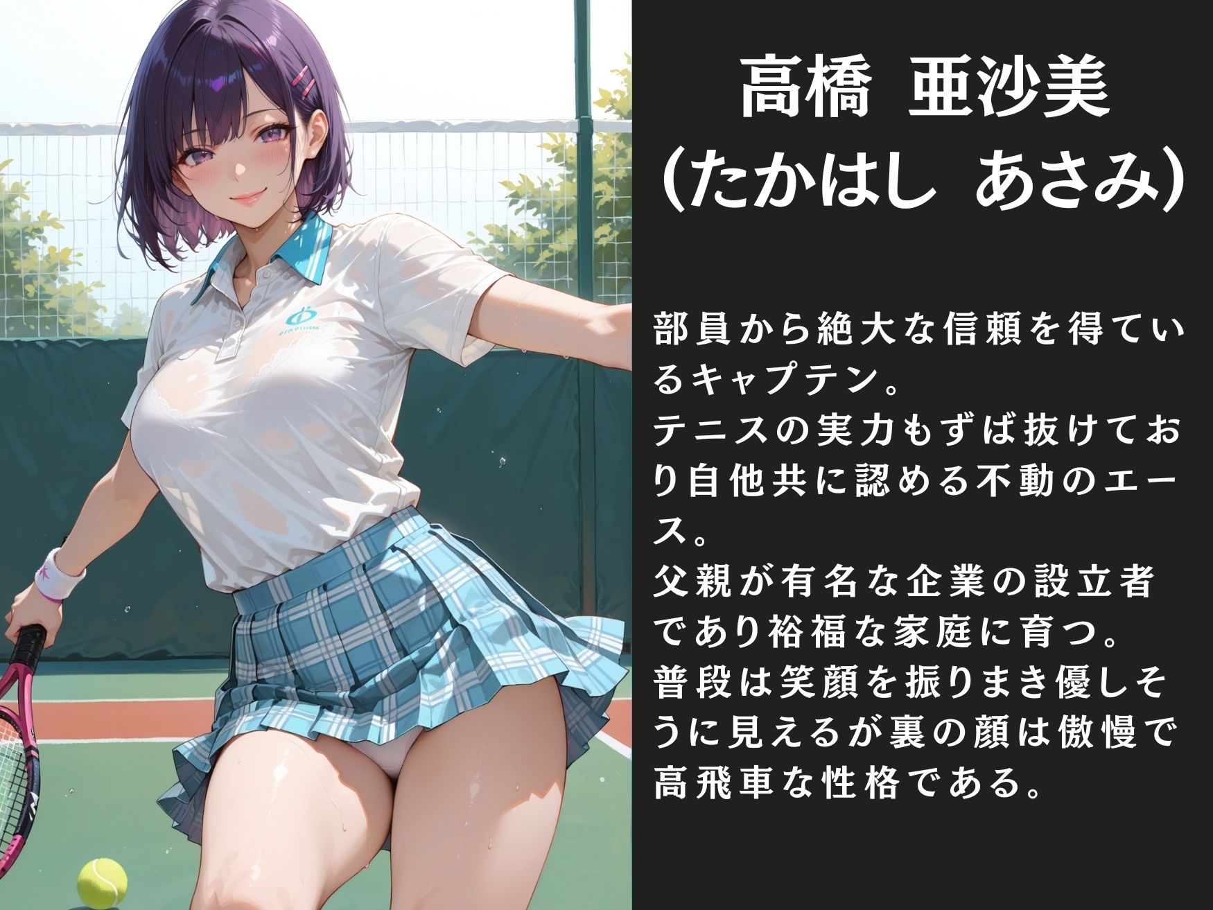 サンプル画像1:壊された日常〜テニス部巨乳女子校生を縛り上げ生ハメ調教〜(mapuememaru) [d_589388]