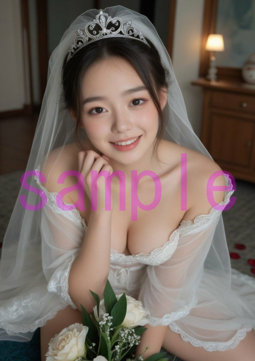 サンプル画像1:エッすぎてフリマでBANされた写真集R18版（禁断のウエディング編）(絶倫影法師) [d_589529]