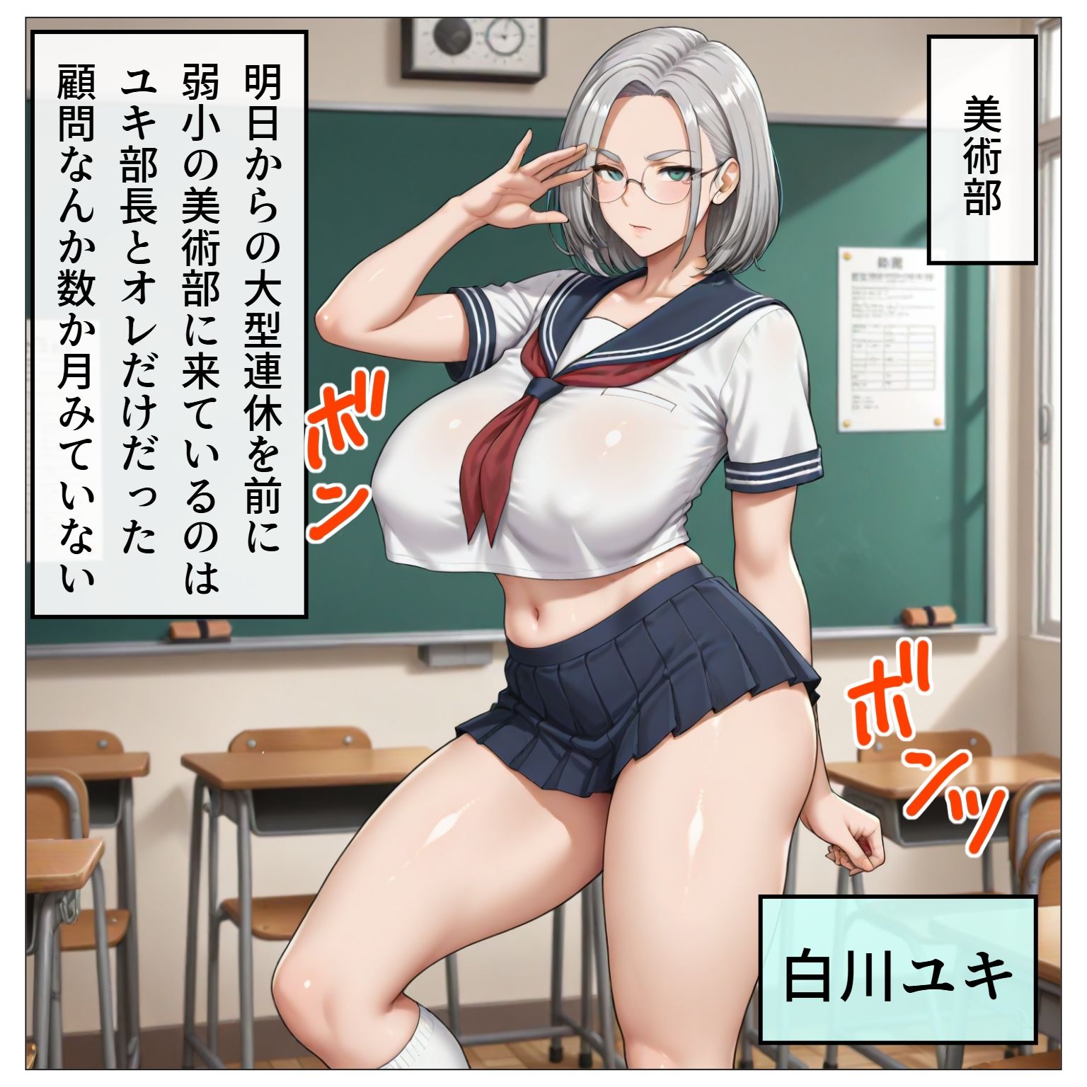 ドスケベが我慢できない美術部長 画像1