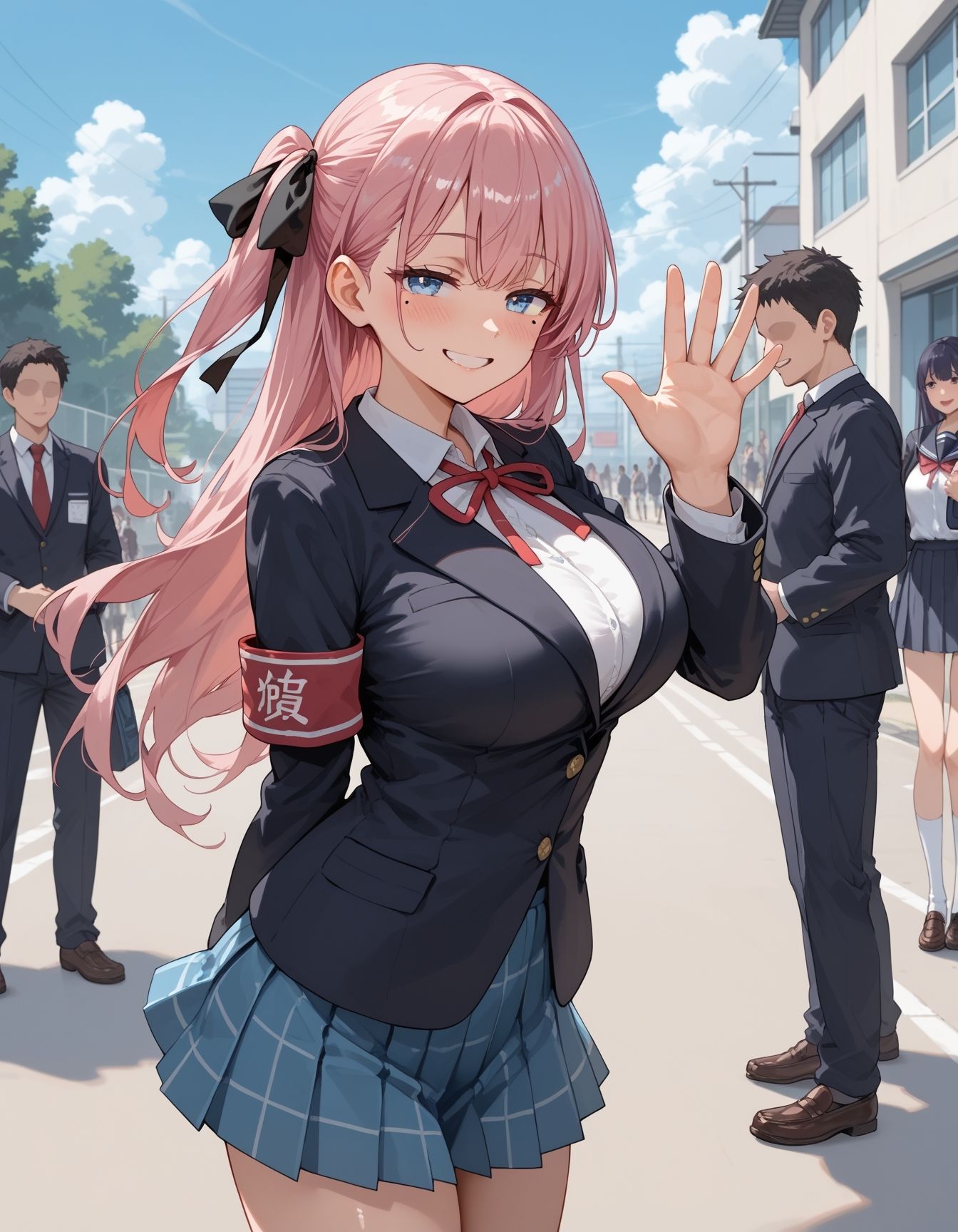 サンプル画像1:弱みを握られた風紀委員、桜庭ひよりの堕落(AI活) [d_589643]