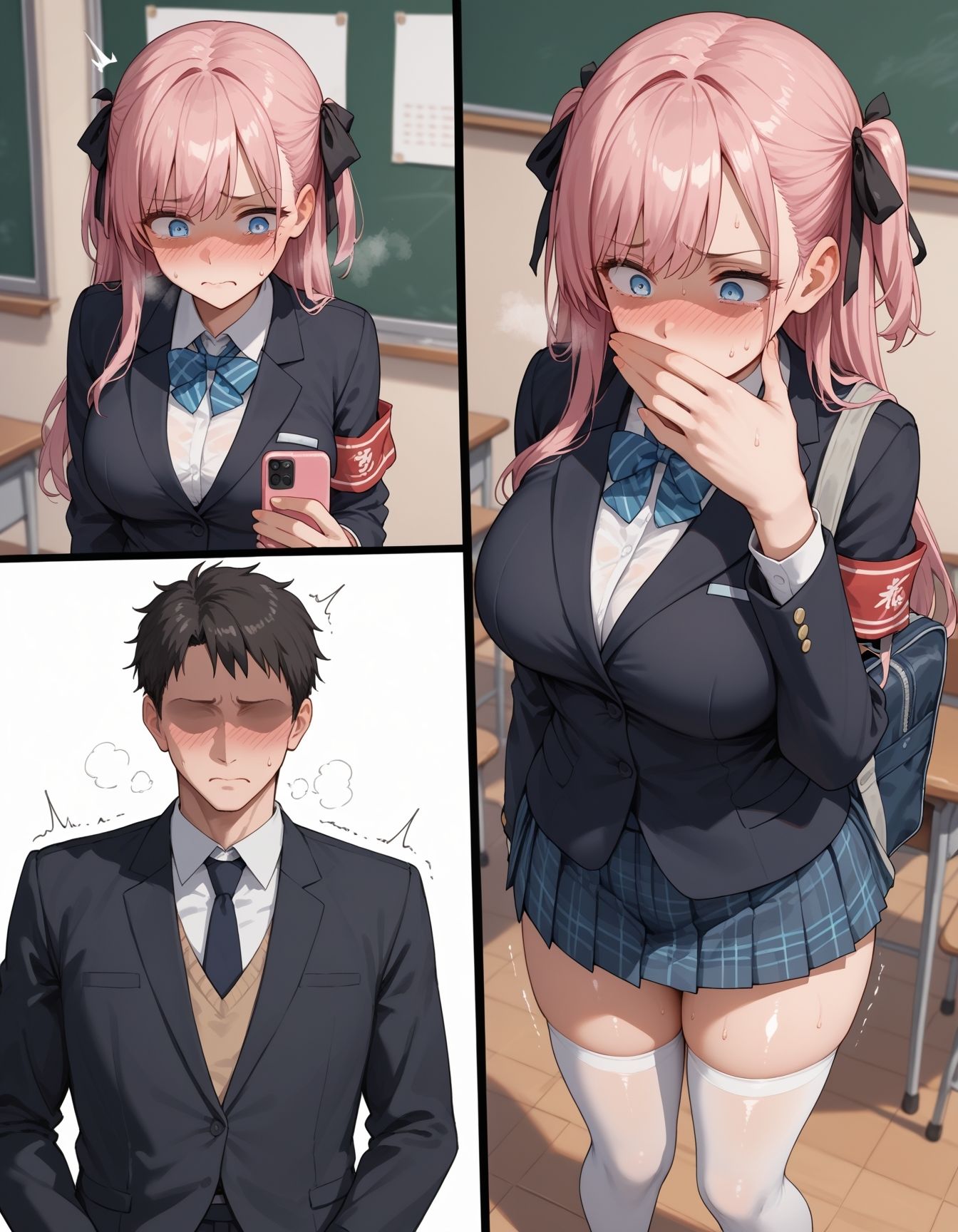 サンプル画像3:弱みを握られた風紀委員、桜庭ひよりの堕落(AI活) [d_589643]