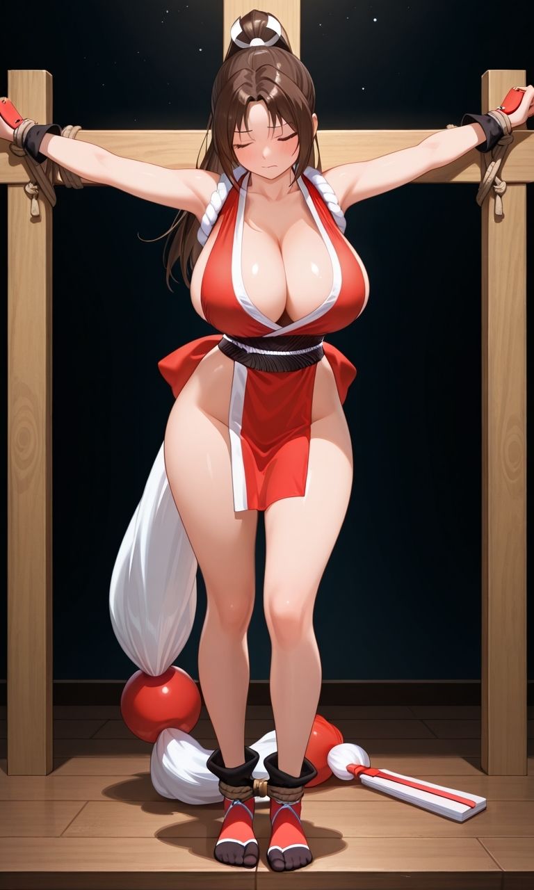 サンプル画像1:フェチコレVol.85 敗北して捕らえられ、拘束・十字架磔された不知火舞【総枚数250枚】(満点星) [d_589838]