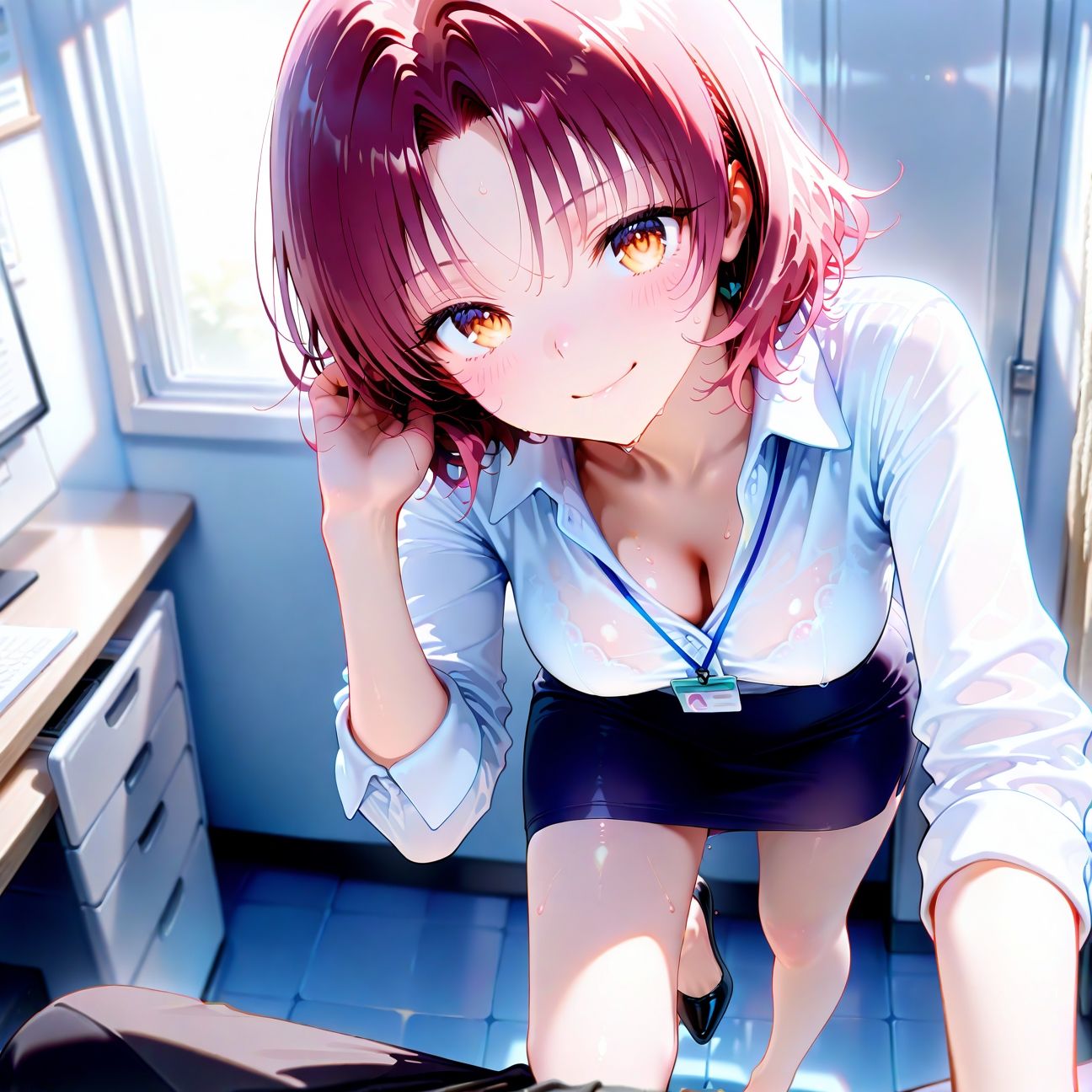 サンプル画像1:【Part3】オフィスで愛液だらだら仕事中☆新入社員はエリートビッチ！(るるれもん) [d_589877]