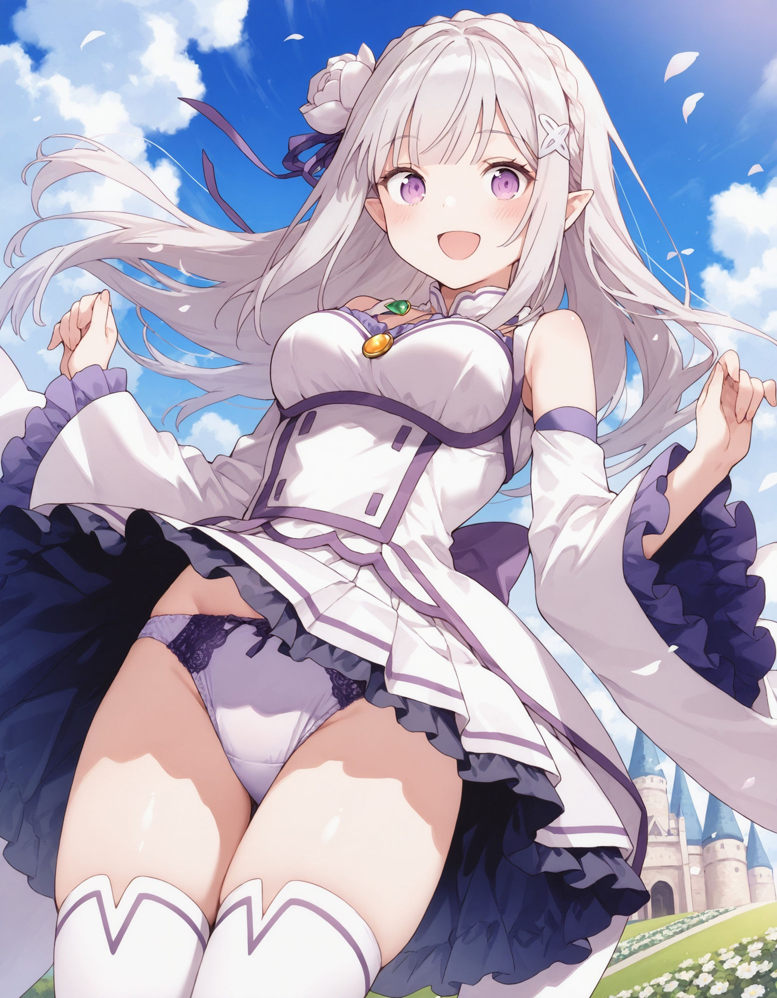 エミ〇アのパンチラ 画像4