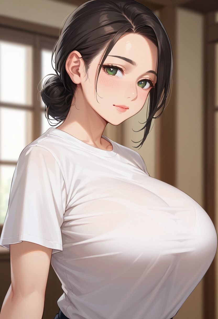 爆乳人妻が息子の友達から連続ぶっかけ 画像1
