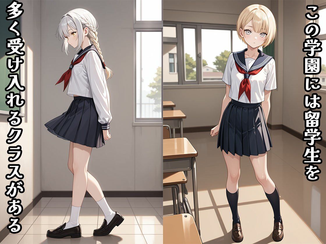 サンプル画像1:留学生教室（CG100枚）(ティッシュのご用意を) [d_590058]