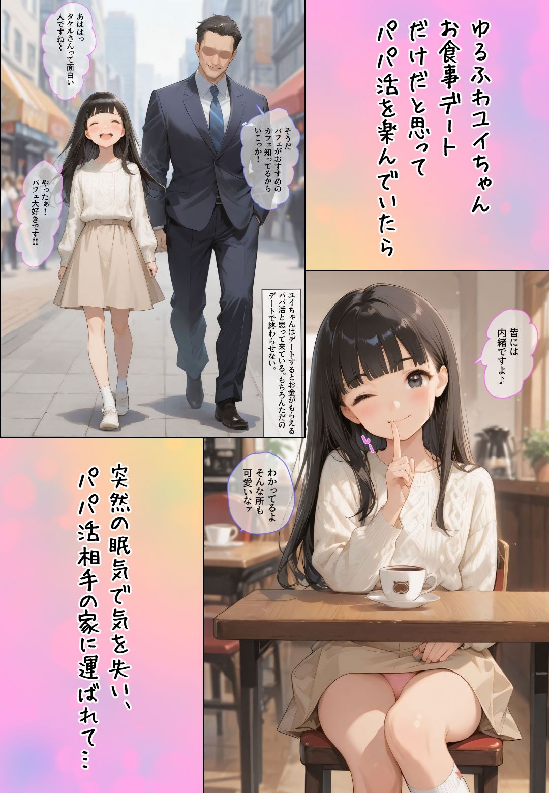 つるぺたユイちゃんパパ活失敗～巨根でゴリゴリッ！～1