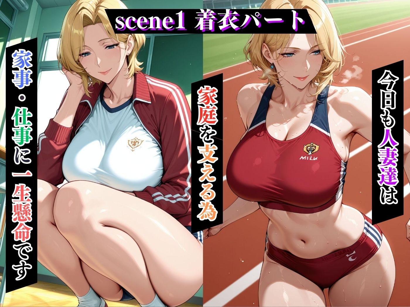 サンプル画像4:肉感人妻種付け〜陸上部コーチに強引棒調教 みんなのオナペット化〜(ワーテルLab) [d_590086]