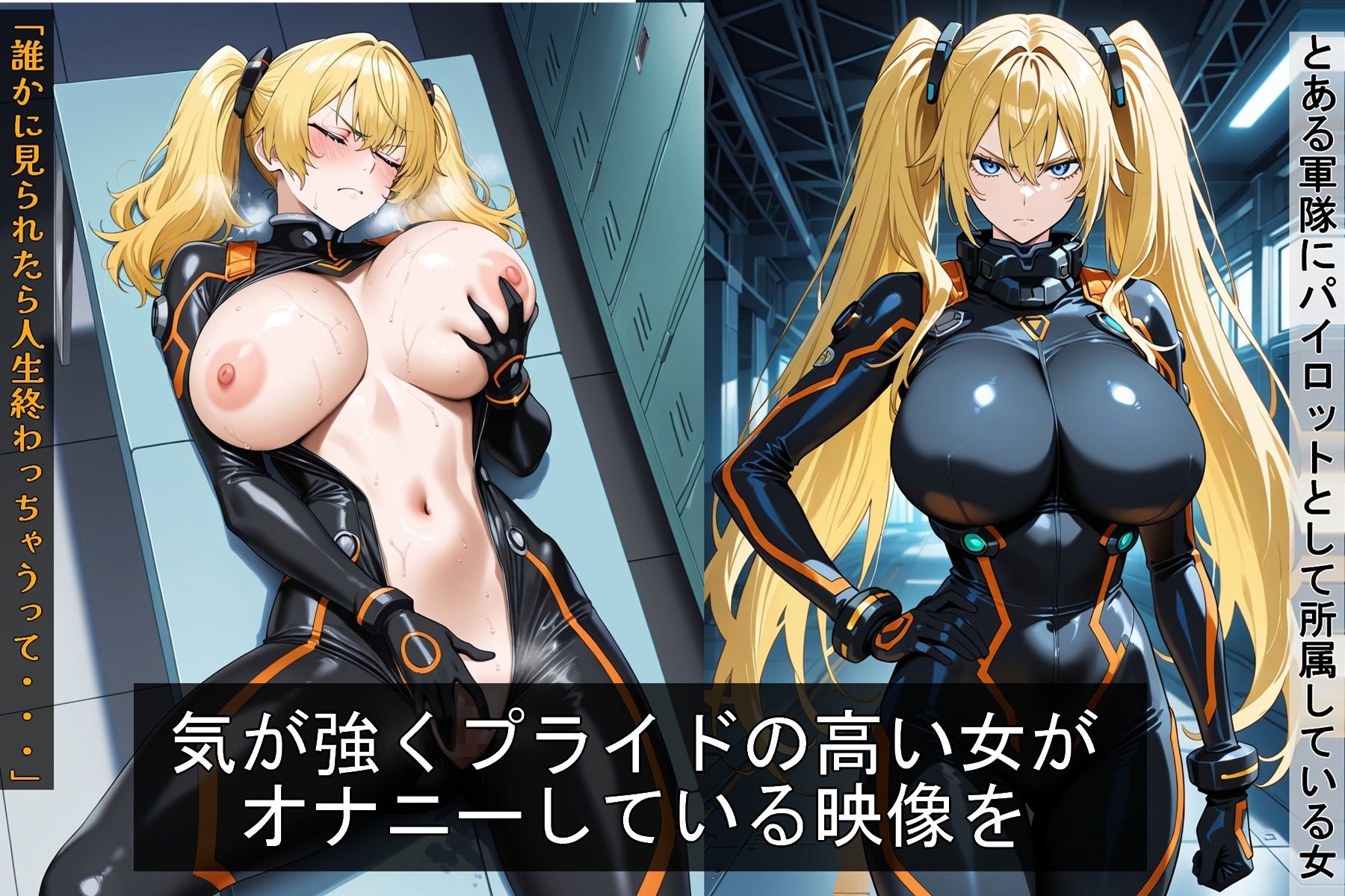 サンプル画像1:プライドの高い女がジジイ博士のいいなりに(豚鬼オーク@AIイラスト) [d_590239]