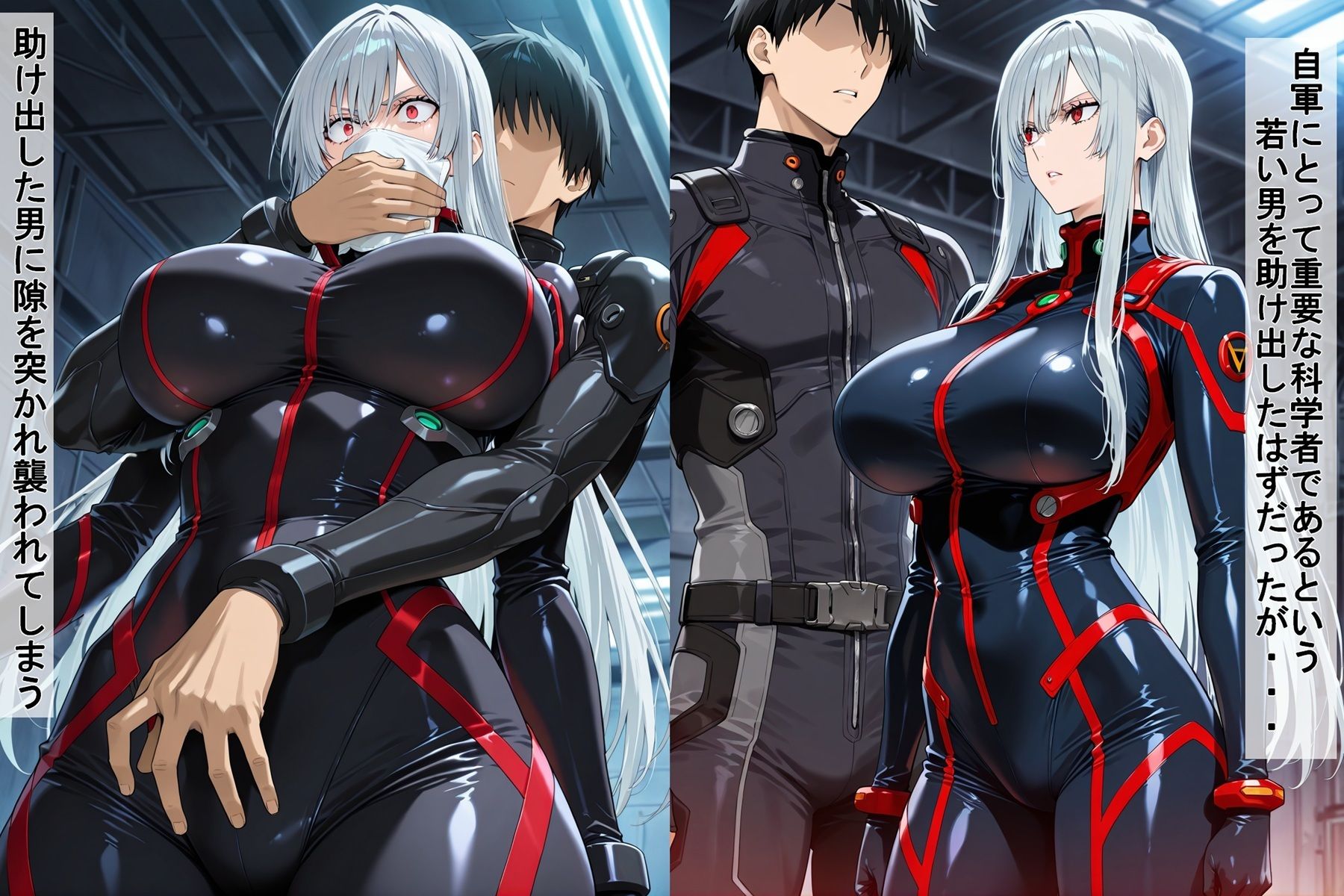 サンプル画像2:囚われた無表情女兵士(豚鬼オーク@AIイラスト) [d_590256]