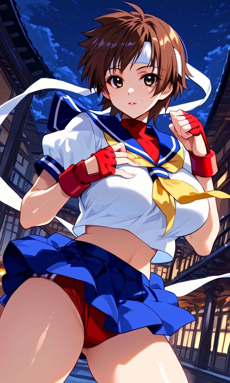 サンプル画像1:AIさんに描いてもらったセーラーブルマのJ〇SF(参番茶屋) [d_590265]