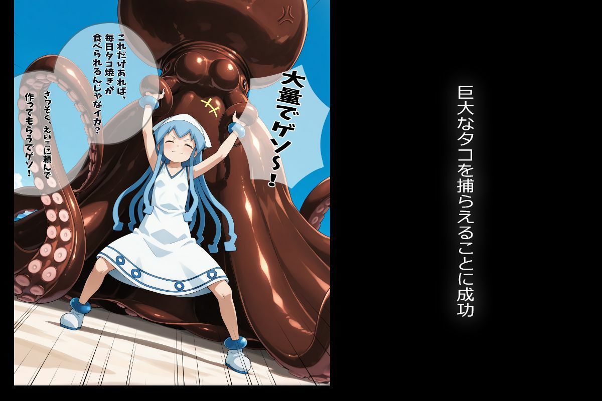 サンプル画像3:イカちゃん、タコに捕食される(46猫) [d_590322]