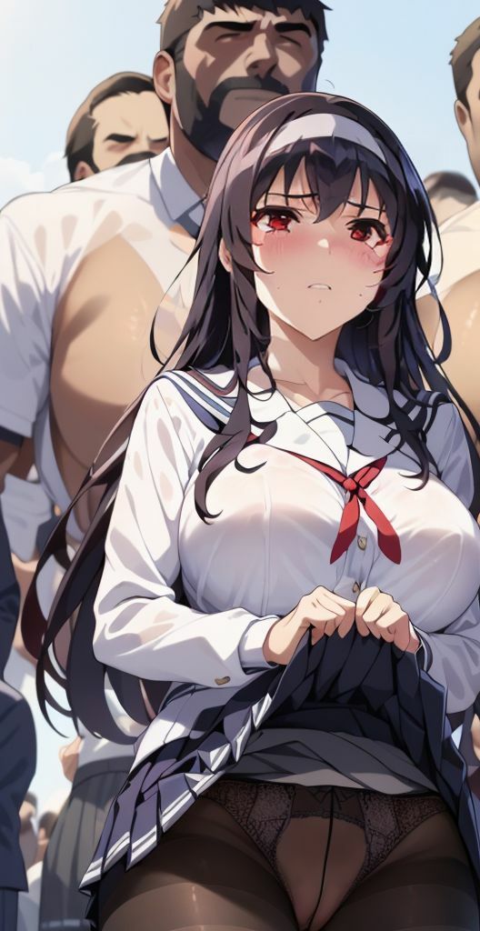 サンプル画像1:霞〇丘詩羽 utaha_kasumiga〇ka  生成AIイラスト集(I.Nyowton) [d_590340]