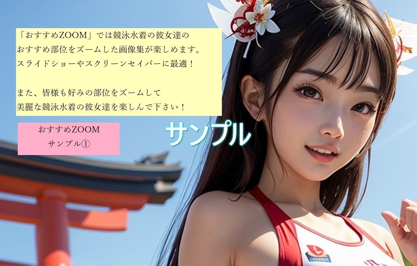 サンプル画像1:日々是競泳水着の彼女【1月】(バスターデュエル) [d_590460]