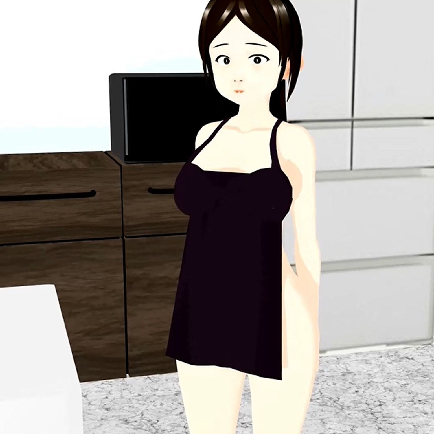 サンプル画像1:【期間限定】裸エプロンでバナナフェラ 北野聖子(ウォブディー) [d_590469]