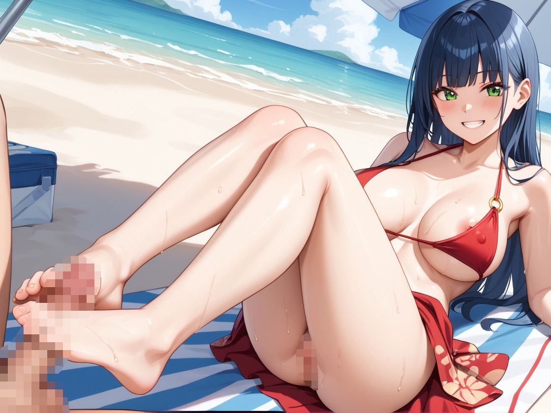 サンプル画像2:幼馴染の巨乳女子校生との浜辺の輝き(ふわまる) [d_590478]