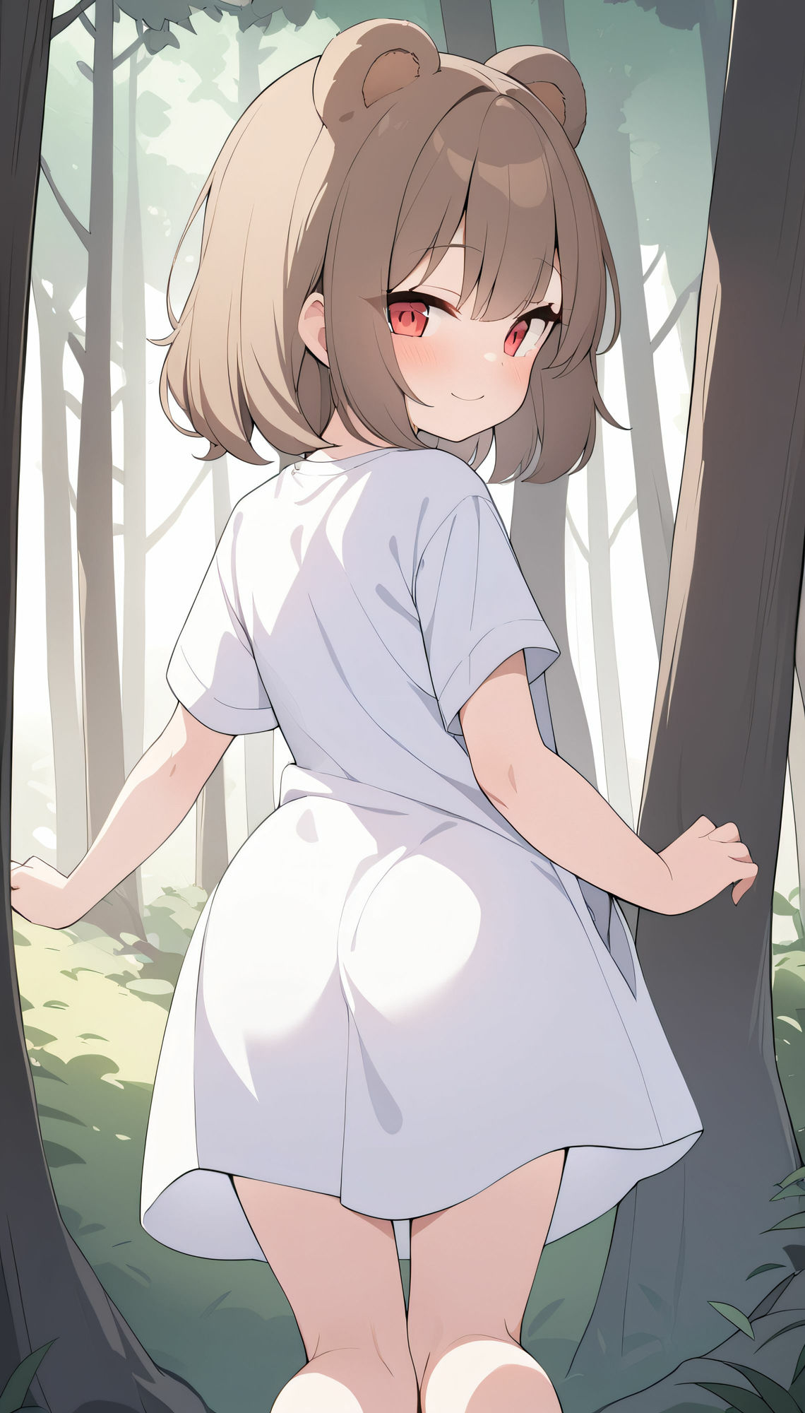 サンプル画像2:ケモ耳少女野外露出(AI factory) [d_590504]