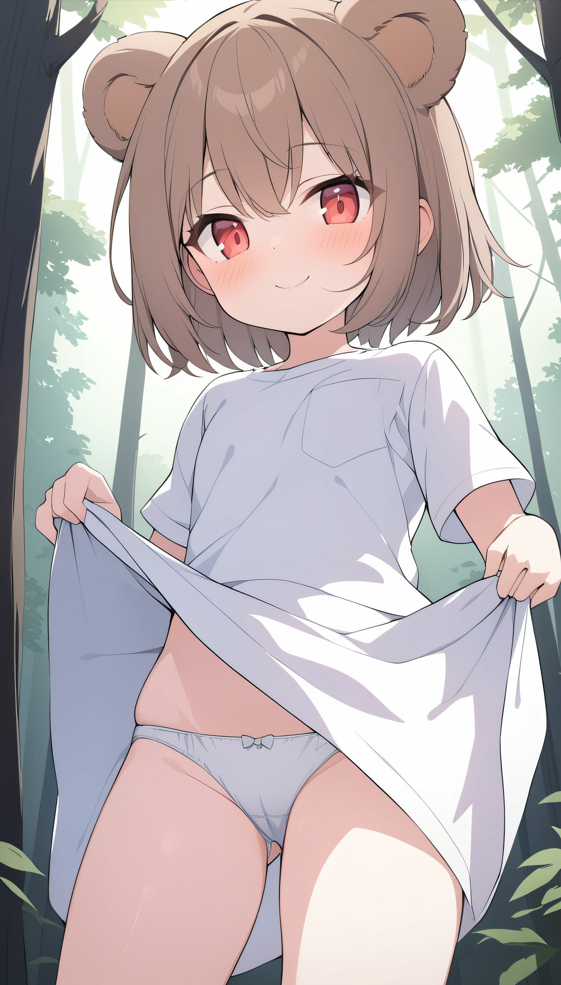 サンプル画像3:ケモ耳少女野外露出(AI factory) [d_590504]