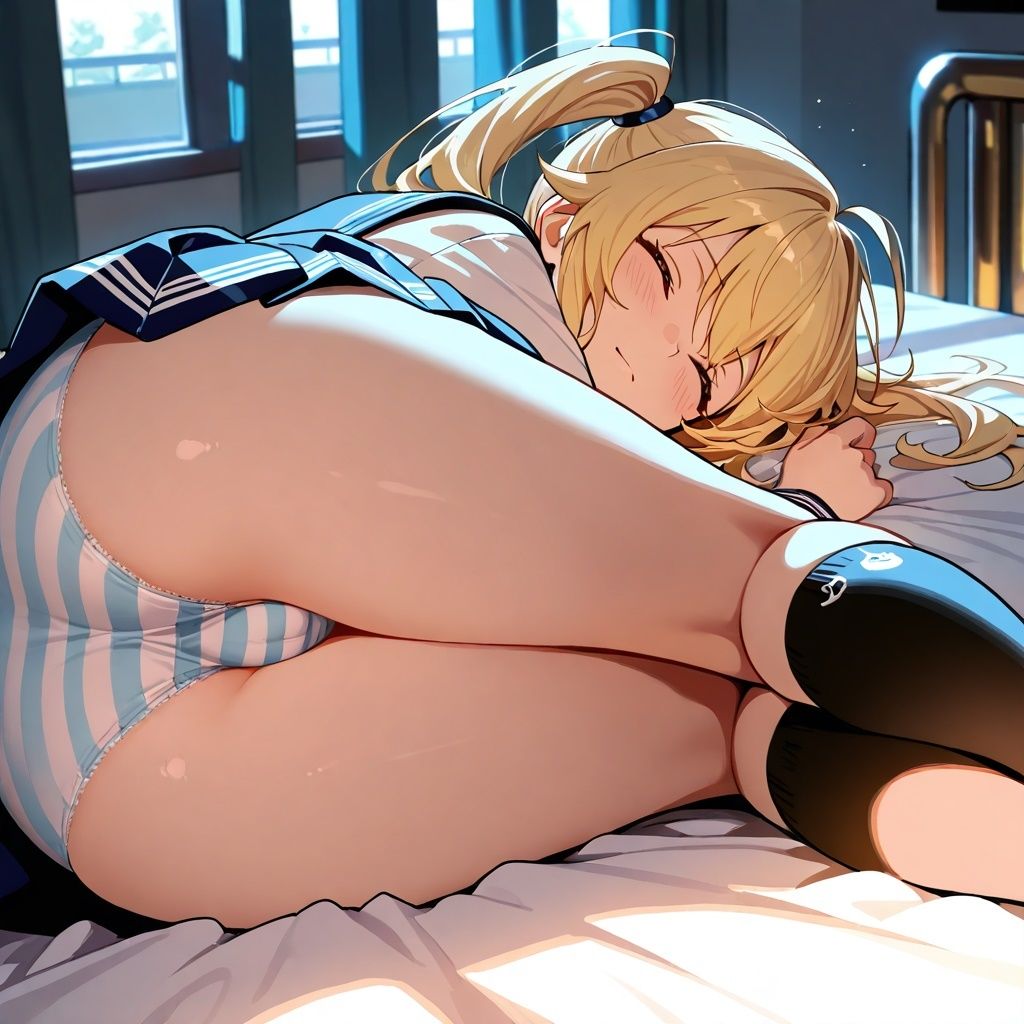 お昼寝JK脱衣いたずらチャレンジ 画像9