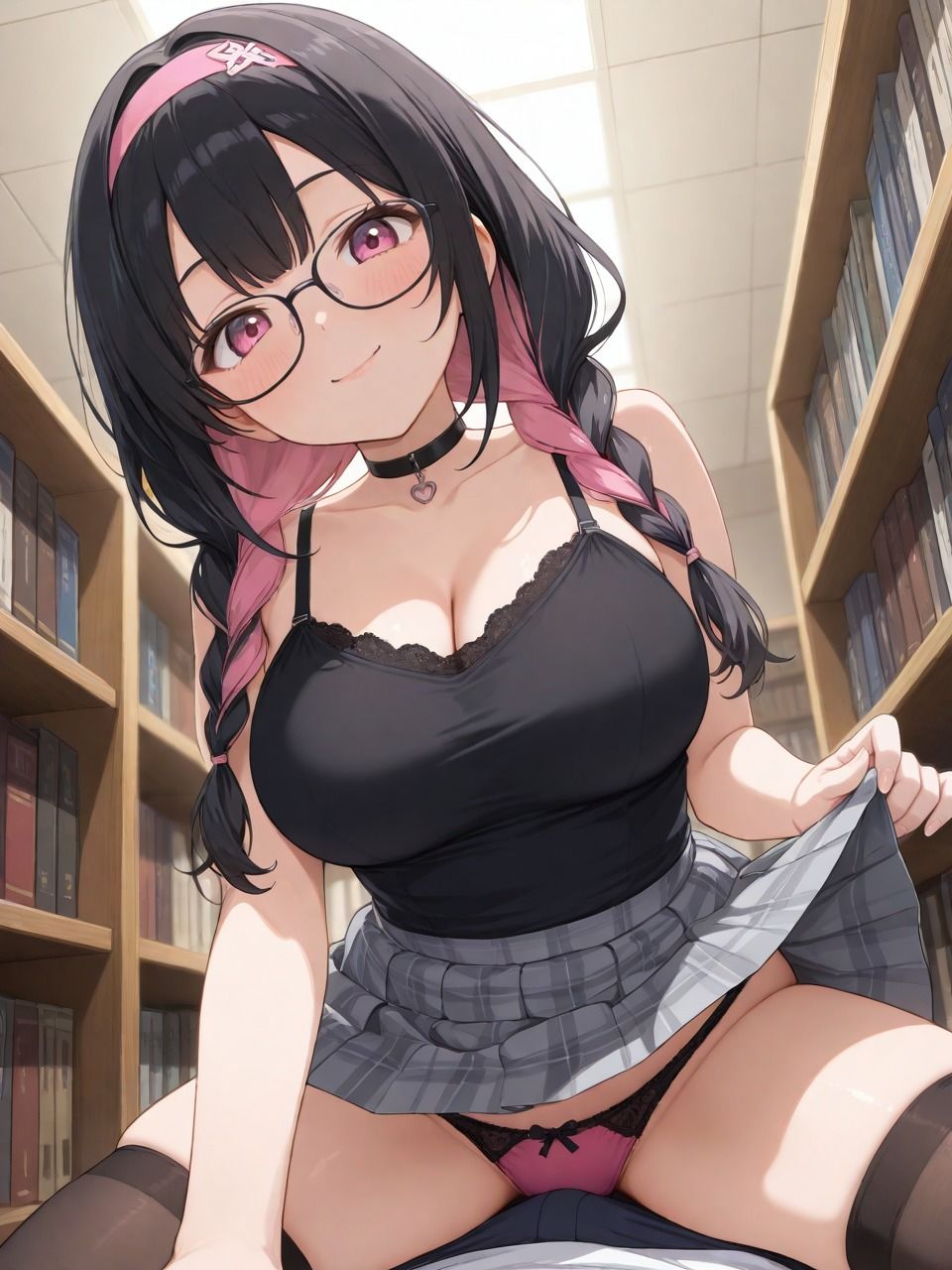 サンプル画像4:淫●図書委員着衣〜下着〜本番(ニャンコロジカル) [d_590574]