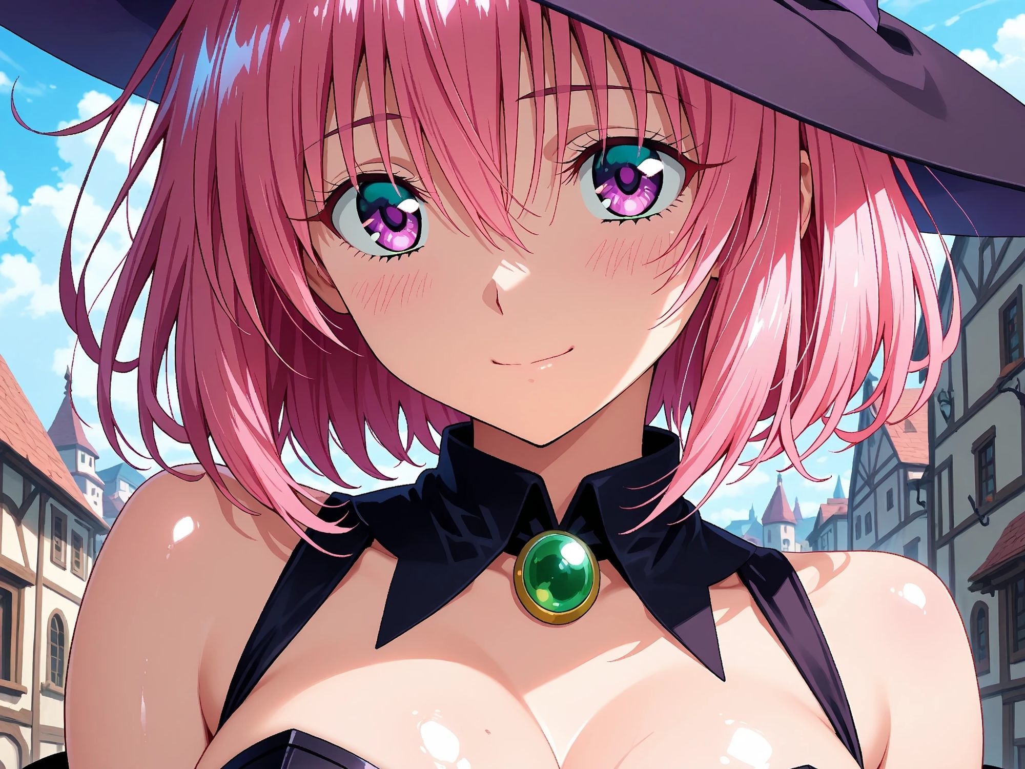 【発情ヒロイン】T●Loveる モモ・ベ●ア・デビルーク 魔法使いコスで野外授業…しっぽまで感じるの! 画像1