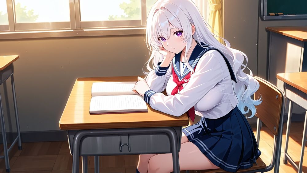 サンプル画像3:部室で種付け！赤髪白髪の爆乳水泳部員と鬼コーチの放課後【4K】(ニート印刷所) [d_590702]