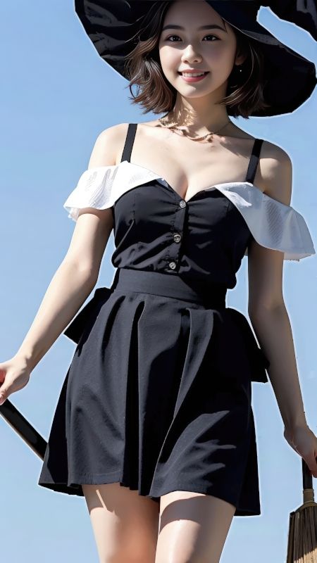 サンプル画像1:【AI実写】フウカの魔女コスプレ写真集 〜キキ風コスプレグラビア〜(美伝プロジェクト) [d_590769]