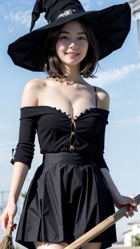 サンプル画像2:【AI実写】フウカの魔女コスプレ写真集 〜キキ風コスプレグラビア〜(美伝プロジェクト) [d_590769]