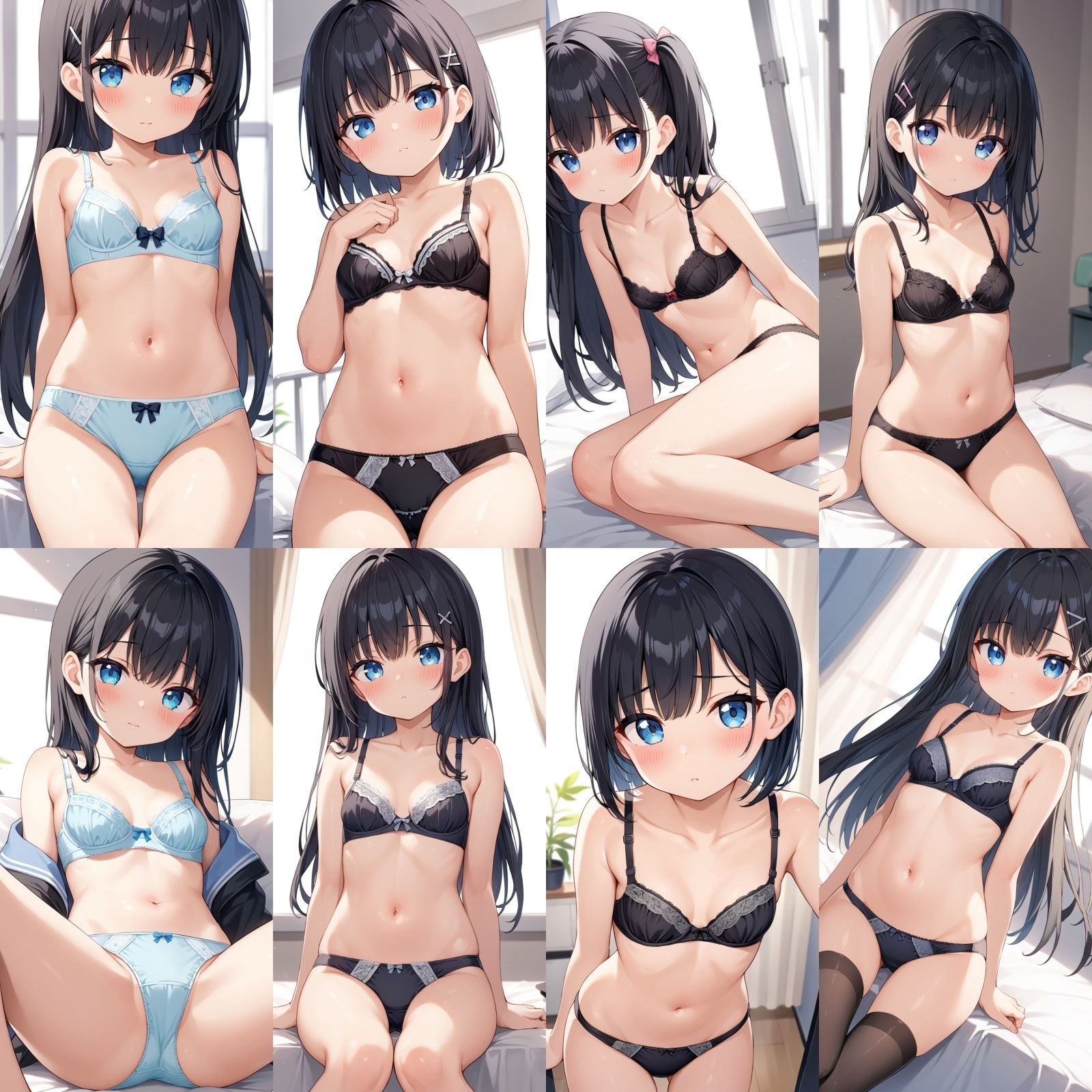 貧乳〇リの下着姿 女子校生 エロ画像9