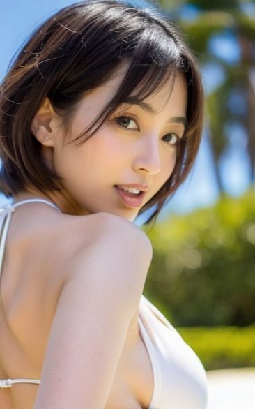 サンプル画像3:AIグラビア写真集  太陽と白ビキニ(BAI Publishers) [d_591020]