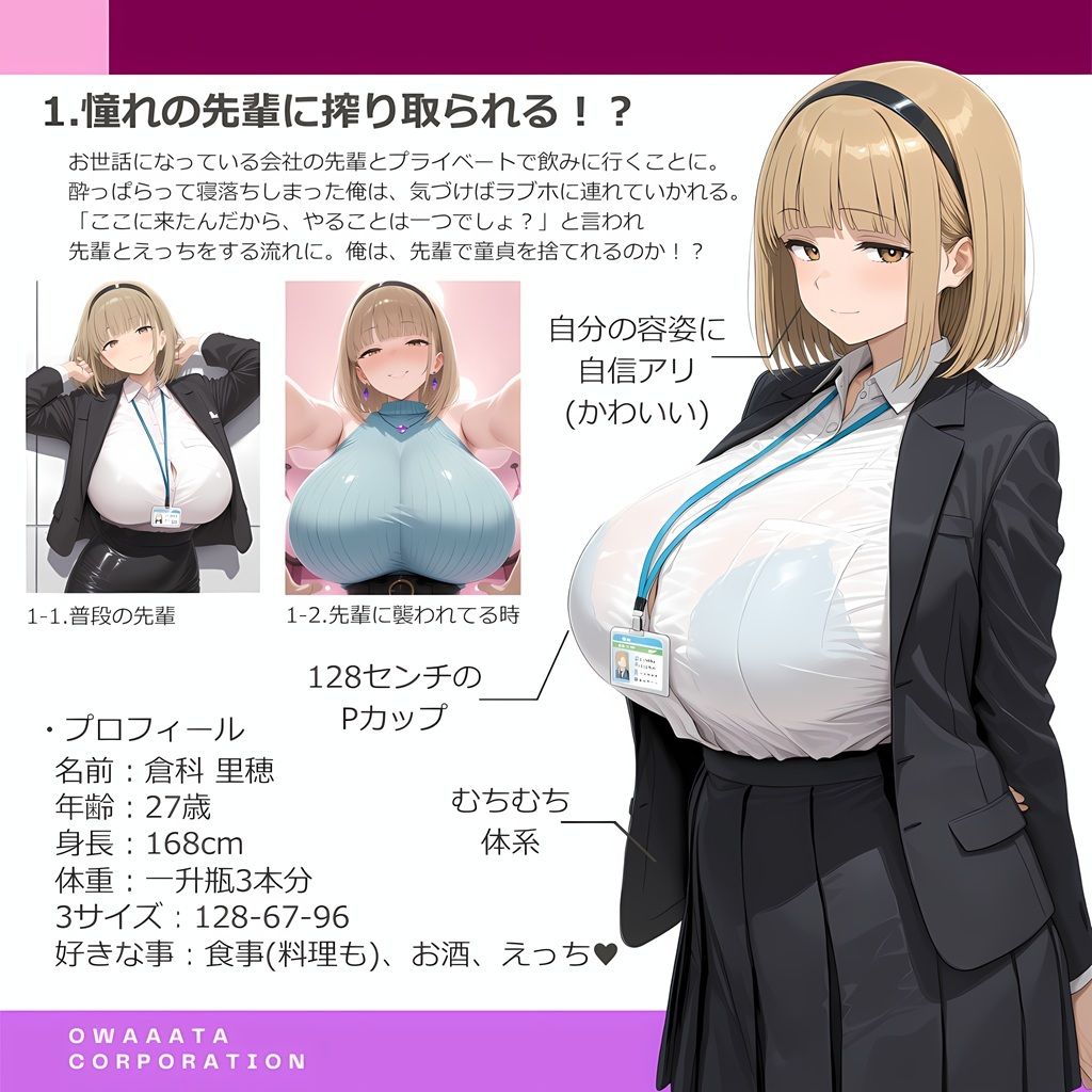 サンプル画像1:童貞の俺が爆乳先輩にお持ち帰りされる(おわたのコンロ) [d_591021]