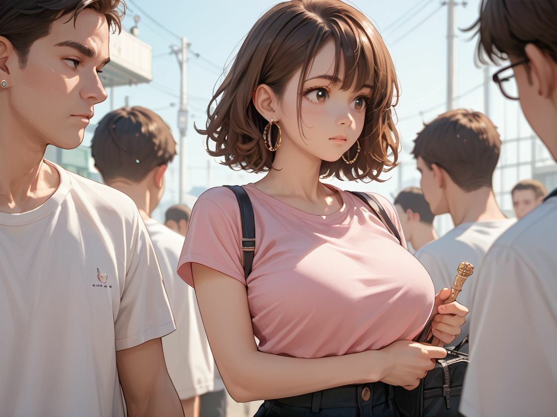 彼氏がいるのに電車で見せつけオナニー:淫乱女子校生 画像4